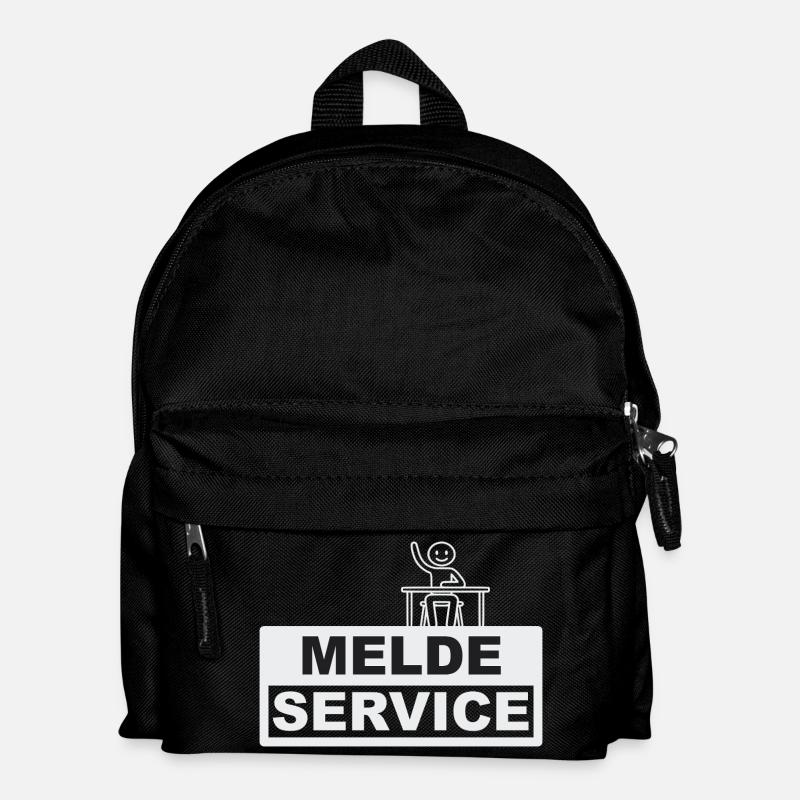 Meldeservice - Schuldienstleister oder Anscheißer - Kinder Rucksack - Schwarz