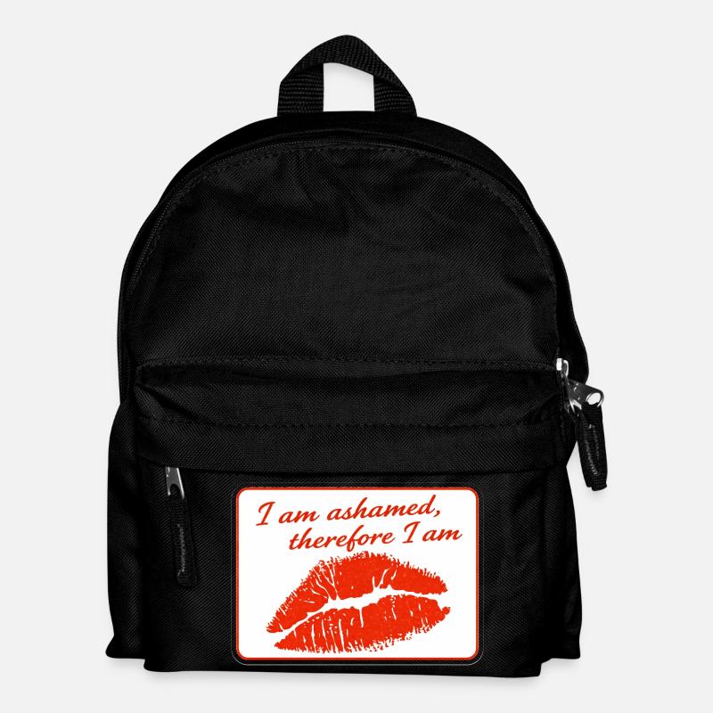 I am ashamed, therefore I am - Kids' Backpack - black