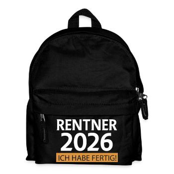 Rentner 2026 - Kinder Rucksack - Schwarz - Vorne