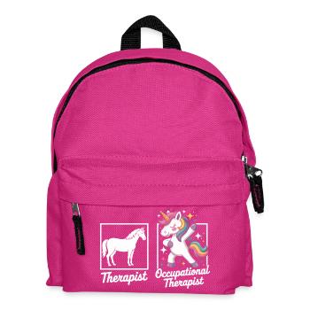Motif du thérapeute licorne - Sac à dos Enfant - fuchsia - Devant