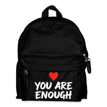 Tu es assez Affirmation du cœur Amour de soi - Sac à dos Enfant - noir - Devant