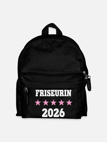 Friseurin 2026 Neuer Job Arbeit Ausbildung Lehre - Kinder Rucksack - Schwarz