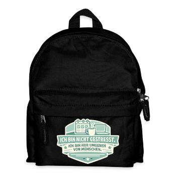 Not stressed Surrounded by people - Kids' Backpack - black - Front
