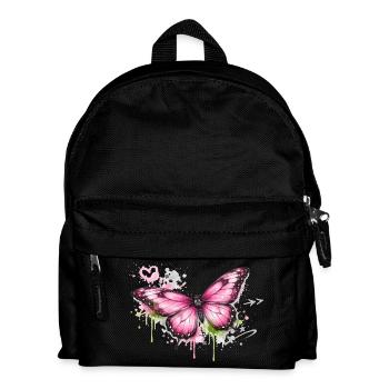 Schmetterling Graffiti Street Art  - Kinder Rucksack - Schwarz - Vorne
