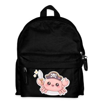 Piratenkrabbe mit Schwert - Kinder Rucksack - Schwarz - Vorne