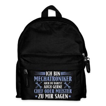 Mechatroniker Chef Meister Autoschrauber Geschenk - Kinder Rucksack - Schwarz - Vorne