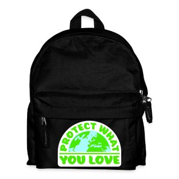 Déclaration de protection de la nature Protéger ce que vous aimez Logo de la Déclaration de Protection de la Nature - Sac à dos Enfant - noir - Devant