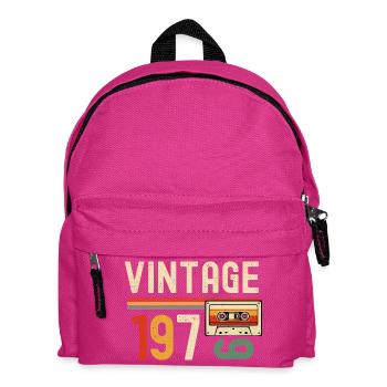 Cassette Vintage Années 70 - Sac à dos Enfant - fuchsia - Devant