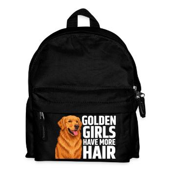 Golden Retriever Golden Girls haben mehr Haare - Kinder Rucksack - Schwarz - Vorne