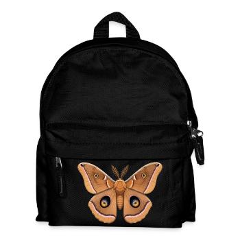 Polyphemus Moth Antheraea polyphemus Cartoon Style - Kids' Backpack - black - Front