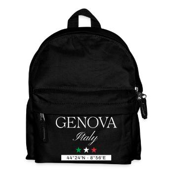 Genua Italien Souvenir – Reise minimalistisch - Kinder Rucksack - Schwarz - Vorne