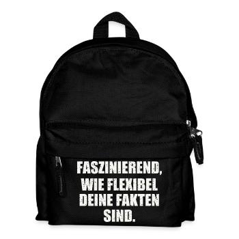 FASZINIEREND, WIE FLEXIBEL DEINE FAKTEN SIND - Kinder Rucksack - Schwarz - Vorne