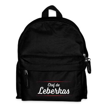 Chef de Leberkas - Kinder Rucksack - Schwarz - Vorne