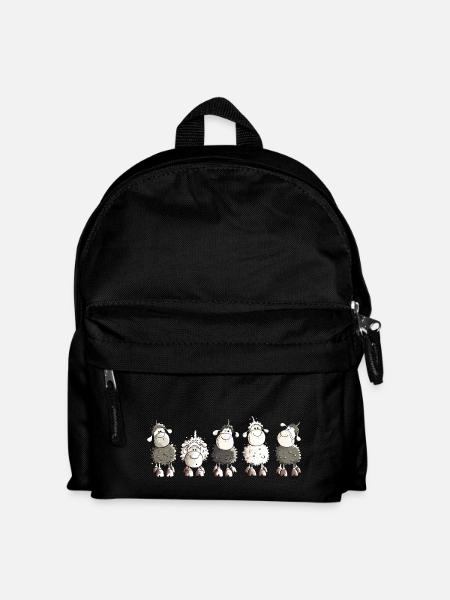 Funny Sheep - Schaf - Schafe - Kinder Rucksack - Schwarz