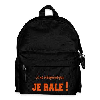 Je ne m'exprime pas je râle - Sac à dos Enfant - noir - Devant