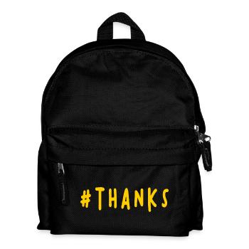 THANK YOU. THANKS. THANK YOU. ANNIVERSARY. BIRTH. - Kids' Backpack - black - Front