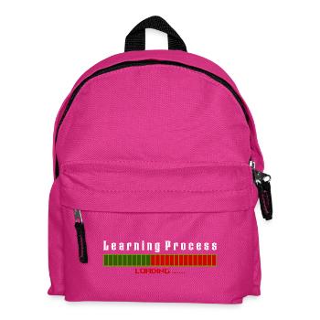 Learning Process Loading black shirt - Kids' Backpack - fuchsia - Front