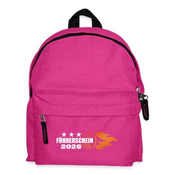 Führerschein bestanden 2026 - Fahrerlaubnis - Kinder Rucksack - Fuchsia - Vorne