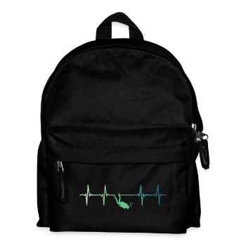battement de coeur plongeur plongée diver  - Sac à dos Enfant - noir - Devant