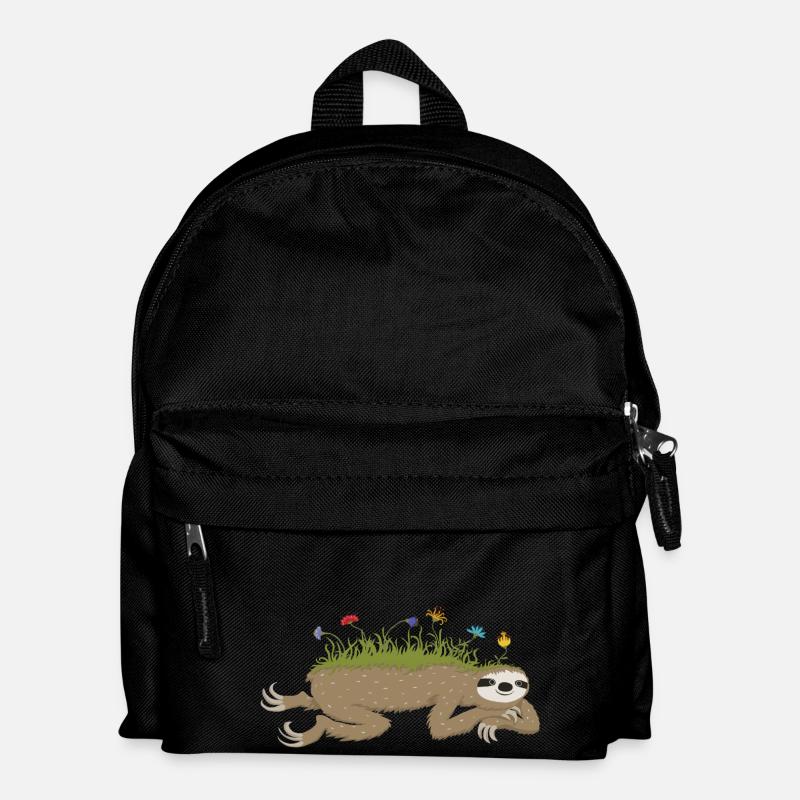 Faultierfrühling - Kinder Rucksack - Schwarz