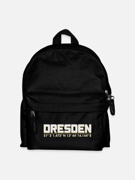 Dresden – Koordinaten & Städteflair - Kinder Rucksack - Schwarz