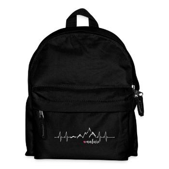 Love Nature Mountains Heart Rate ECG - Conception graphique - Sac à dos Enfant - noir - Devant