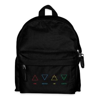 Vier Elemente - Kinder Rucksack - Schwarz - Vorne