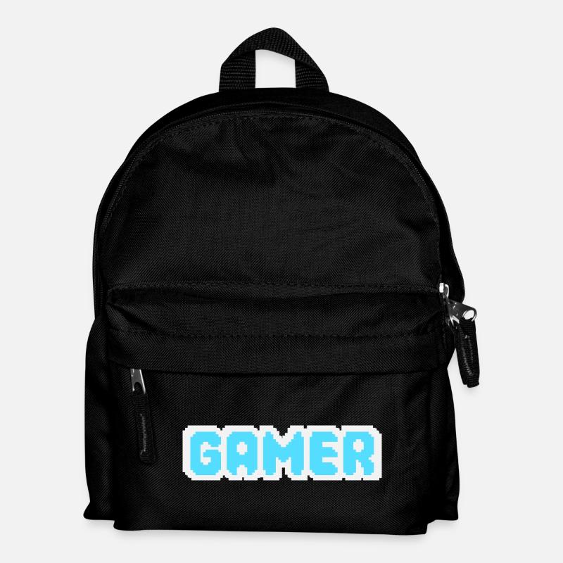 Gamer Pixel - Kinder Rucksack - Schwarz