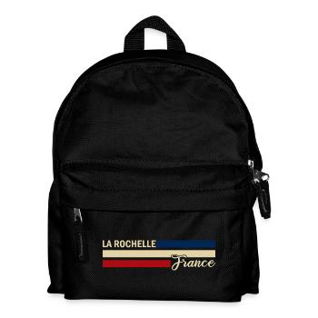 France - La Rochelle - Frankreich - Flagge - Kinder Rucksack - Schwarz - Vorne