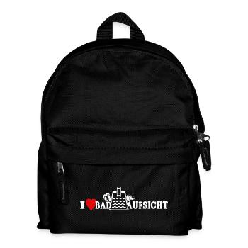 Schwimmmeister Liebe Bademeister Herz - Kinder Rucksack - Schwarz - Vorne