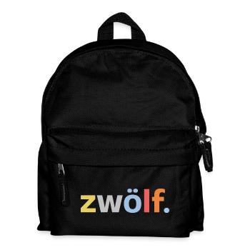 12. Geburtstag Junge Zwölf 12 Jahre Jubiläum  - Kinder Rucksack - Schwarz - Vorne