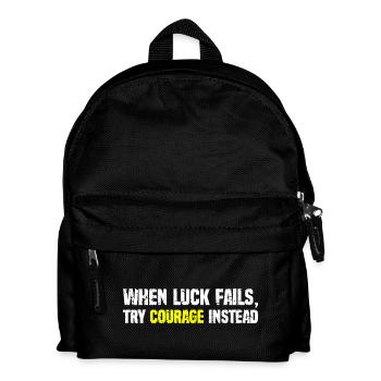 Courage Over Luck Typographie - Sac à dos Enfant - noir - Devant