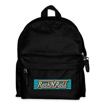 Rock'N'Roll Retro Typography Logo - Kids' Backpack - black - Front