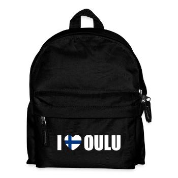 I love Oulu Finnland - Kinder Rucksack - Schwarz - Vorne