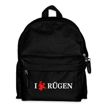 I love Rügen - Kinder Rucksack - Schwarz - Vorne