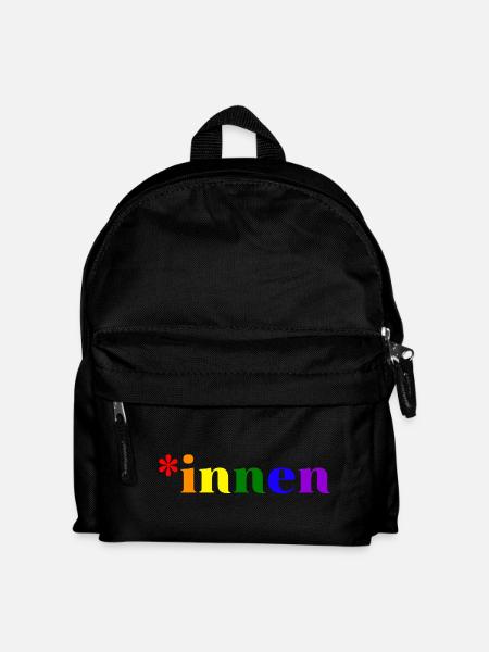 *innen Gendern - Kinder Rucksack - Schwarz