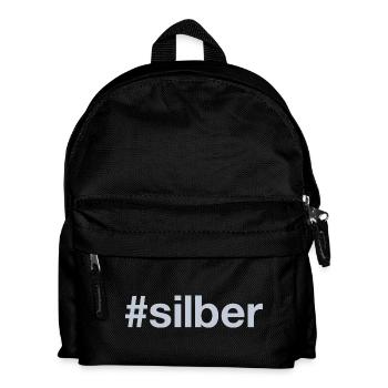 SILBER Hashtag - Kinder Rucksack - Schwarz - Vorne