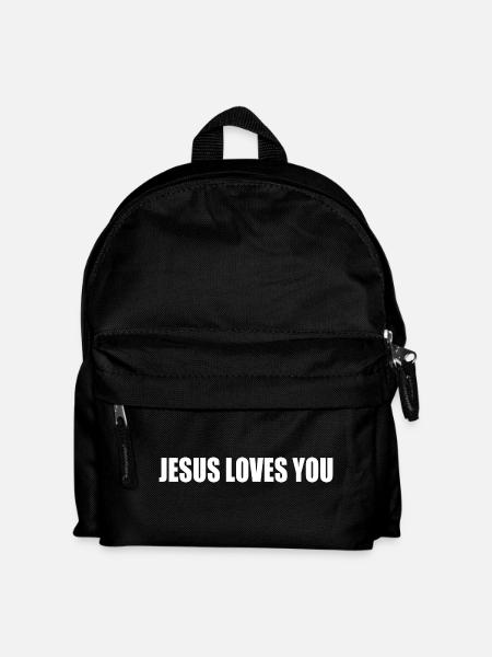 Jesus loves you - Kinder Rucksack - Schwarz
