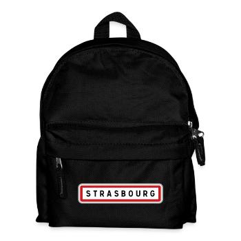 Panneau de Strasbourg, Bas-Rhin - Sac à dos Enfant - noir - Devant