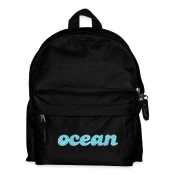 Ocean Ocean Fish Scales Sea Pattern Maritime Aqua - Sac à dos Enfant - noir - Devant