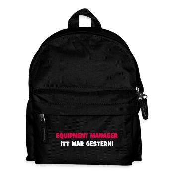 Equipment Manager - Kinder Rucksack - Schwarz - Vorne