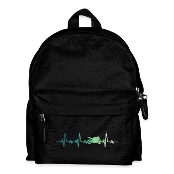 moto motard battement de coeur motorcycle  - Sac à dos Enfant - noir - Devant
