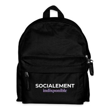 Socialement Indisponible — Introverti - Sac à dos Enfant - noir - Devant