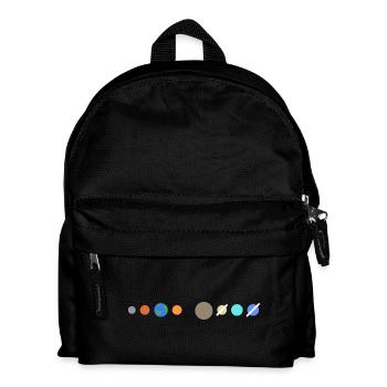 Sonnensystem Planeten - Kinder Rucksack - Schwarz - Vorne