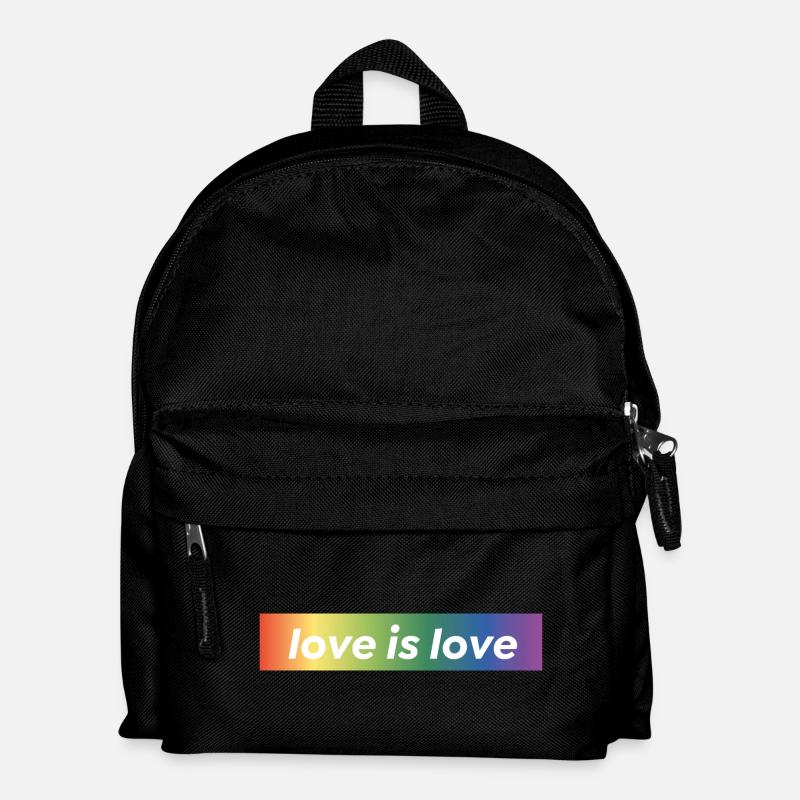 LOVE IS LOVE - Kinder Rucksack - Schwarz