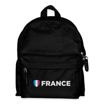 Nationalflagge von Frankreich - Kinder Rucksack - Schwarz - Vorne