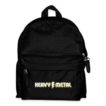 Heavy Metal Lightning Bolt Text Logo - Kids' Backpack - black - Front