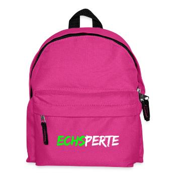Echsperte - Experte, lustiger Wortwitz - Kinder Rucksack - Fuchsia - Vorne