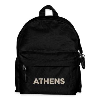 ATHENS – Marble Architectural Typography - Kinder Rucksack - Schwarz - Vorne