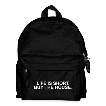 Life is short Funny Realtor Real Estate Agent - Kids' Backpack - black - Front